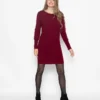 Kaschmir-Kleid "Susan" In Bordeaux -Günstiges Moden Zauber Geschäft just cashmere kaschmir kleid susan in bordeaux