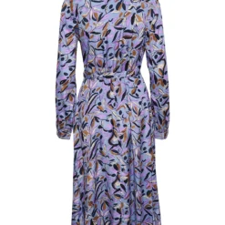 Kaffe Kleid In Lila -Günstiges Moden Zauber Geschäft kaffe kleid in lila 1