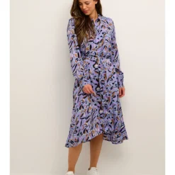 Kaffe Kleid In Lila -Günstiges Moden Zauber Geschäft kaffe kleid in lila 2