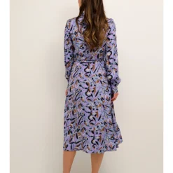Kaffe Kleid In Lila -Günstiges Moden Zauber Geschäft kaffe kleid in lila 3