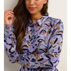 Kaffe Kleid In Lila -Günstiges Moden Zauber Geschäft kaffe kleid in lila 4