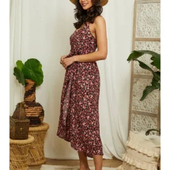 Kleid In Dunkelrot -Günstiges Moden Zauber Geschäft larmoire de suzette kleid in dunkelrot 1