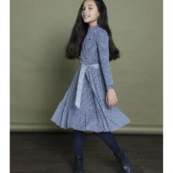 Kleid " Sana" In Blau -Günstiges Moden Zauber Geschäft le chic kleid sana in blau 2