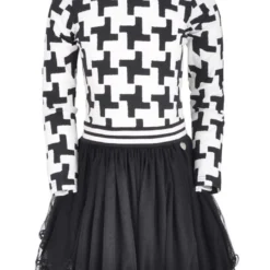 Kleid "Pam" In Weiß/ Schwarz