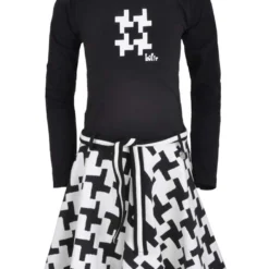 Kleid "Pamela" In Schwarz/ Weiß