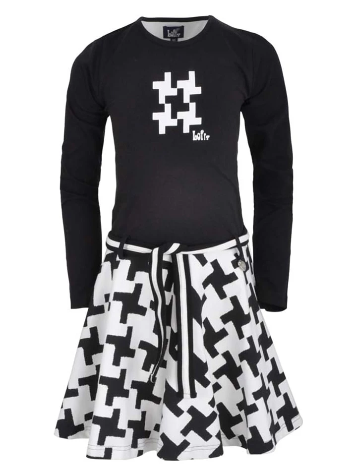 Kleid "Pamela" In Schwarz/ Weiß 3 Kleid "Pamela" In Schwarz/ Weiß