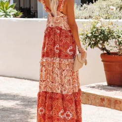 Kleid In Orange/ Creme/ Bunt -Günstiges Moden Zauber Geschäft milan kiss kleid in orange creme bunt 1