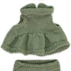 Miniland Kleiderset Strick, 21 Cm, Kleid & Haarreif