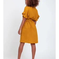 Kleid In Senf -Günstiges Moden Zauber Geschäft namaste kleid in senf 1