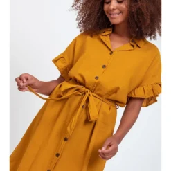 Kleid In Senf -Günstiges Moden Zauber Geschäft namaste kleid in senf 2