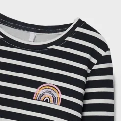 NAME IT Kleid "Fem" In Dunkelblau/ Weiß -Günstiges Moden Zauber Geschäft name it kleid fem in dunkelblau weiss 1