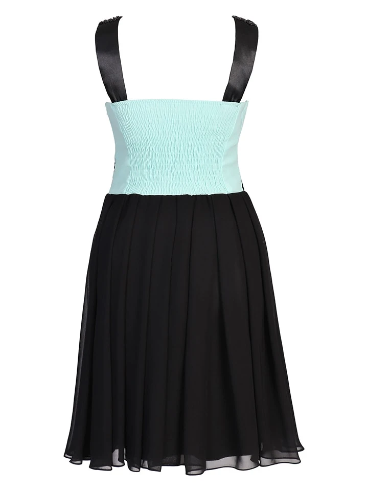 Kleid In Türkis/ Schwarz 4 Kleid In Türkis/ Schwarz – Bild 2