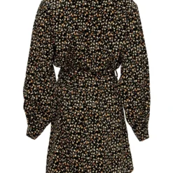 Kleid "Fleur" In Schwarz/ Hellbraun -Günstiges Moden Zauber Geschäft noella kleid fleur in schwarz hellbraun 1