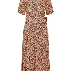 Object Kleid "Elin" In Orange/ Schwarz