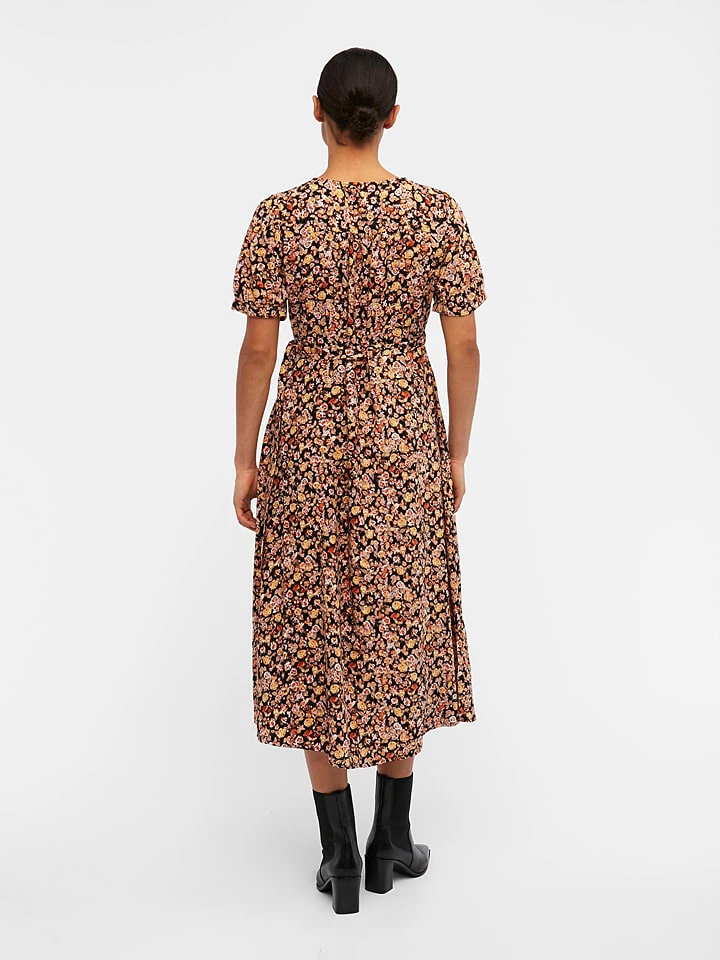 Object Kleid "Elin" In Orange/ Schwarz 7 Object Kleid "Elin" In Orange/ Schwarz – Bild 5