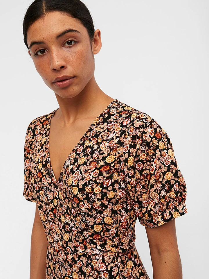 Object Kleid "Elin" In Orange/ Schwarz 8 Object Kleid "Elin" In Orange/ Schwarz – Bild 6