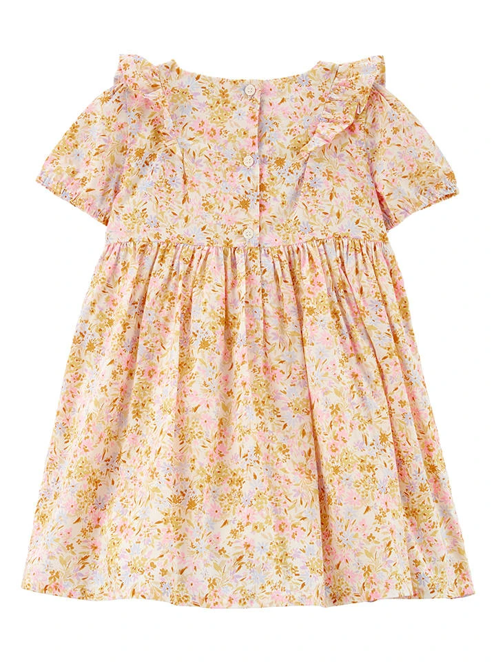 OshKosh Kleid In Beige/ Gelb/ Rosa 4 OshKosh Kleid In Beige/ Gelb/ Rosa – Bild 2