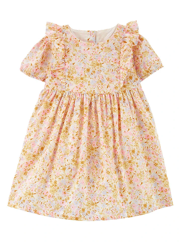 OshKosh Kleid In Beige/ Gelb/ Rosa 3 OshKosh Kleid In Beige/ Gelb/ Rosa