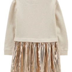 OshKosh Kleid In Creme/ Gold -Günstiges Moden Zauber Geschäft oshkosh kleid in creme gold 1