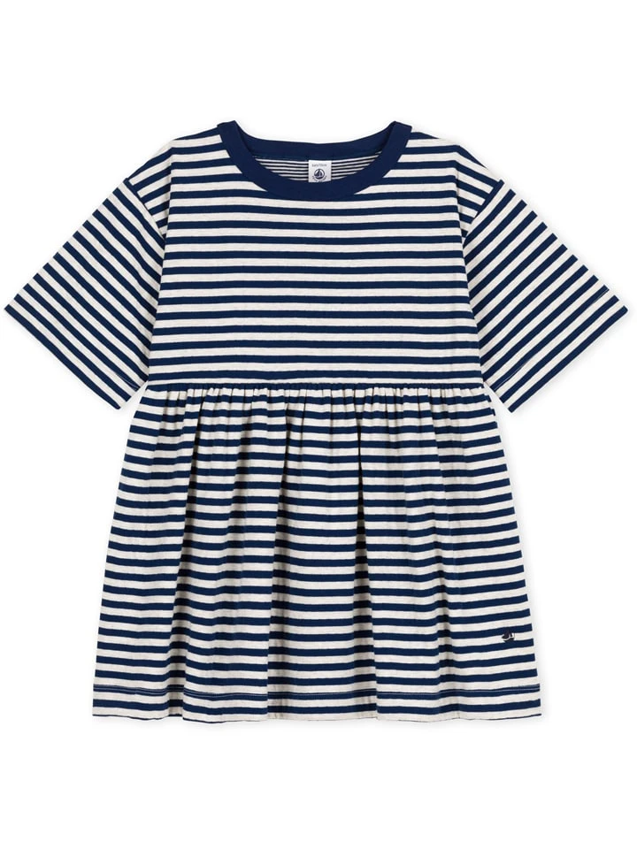 PETIT BATEAU Kleid In Weiß/ Dunkelblau 3 PETIT BATEAU Kleid In Weiß/ Dunkelblau