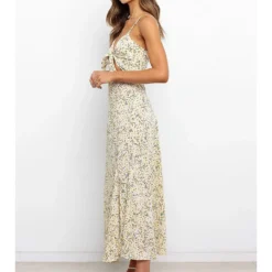 Kleid In Gelb/ Schwarz -Günstiges Moden Zauber Geschäft pretty summer kleid in gelb schwarz 3