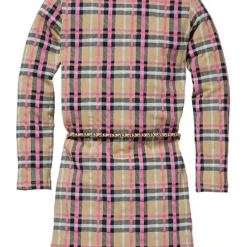 Kleid "Kaat" In Beige/ Pink -Günstiges Moden Zauber Geschäft quapi kleid kaat in beige pink 1