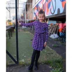 Kleid "Kala" In Blau/ Bordeaux -Günstiges Moden Zauber Geschäft quapi kleid kala in blau bordeaux 2