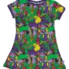 Kleid "Jungle" In Lila/ Bunt -Günstiges Moden Zauber Geschäft smafolk kleid jungle in lila bunt