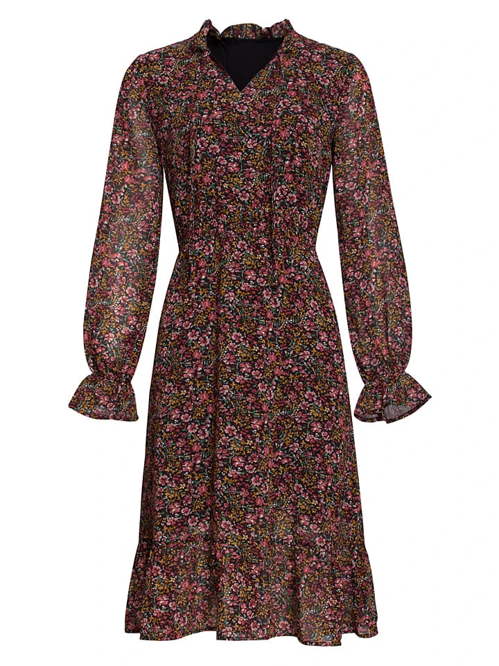 Kleid In Schwarz/ Pink 5 Kleid In Schwarz/ Pink – Bild 3