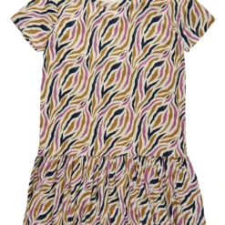 Kleid "Beate" In Creme/ Bunt