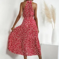 Kleid In Rot/ Weiß -Günstiges Moden Zauber Geschäft tina kleid in rot weiss 1